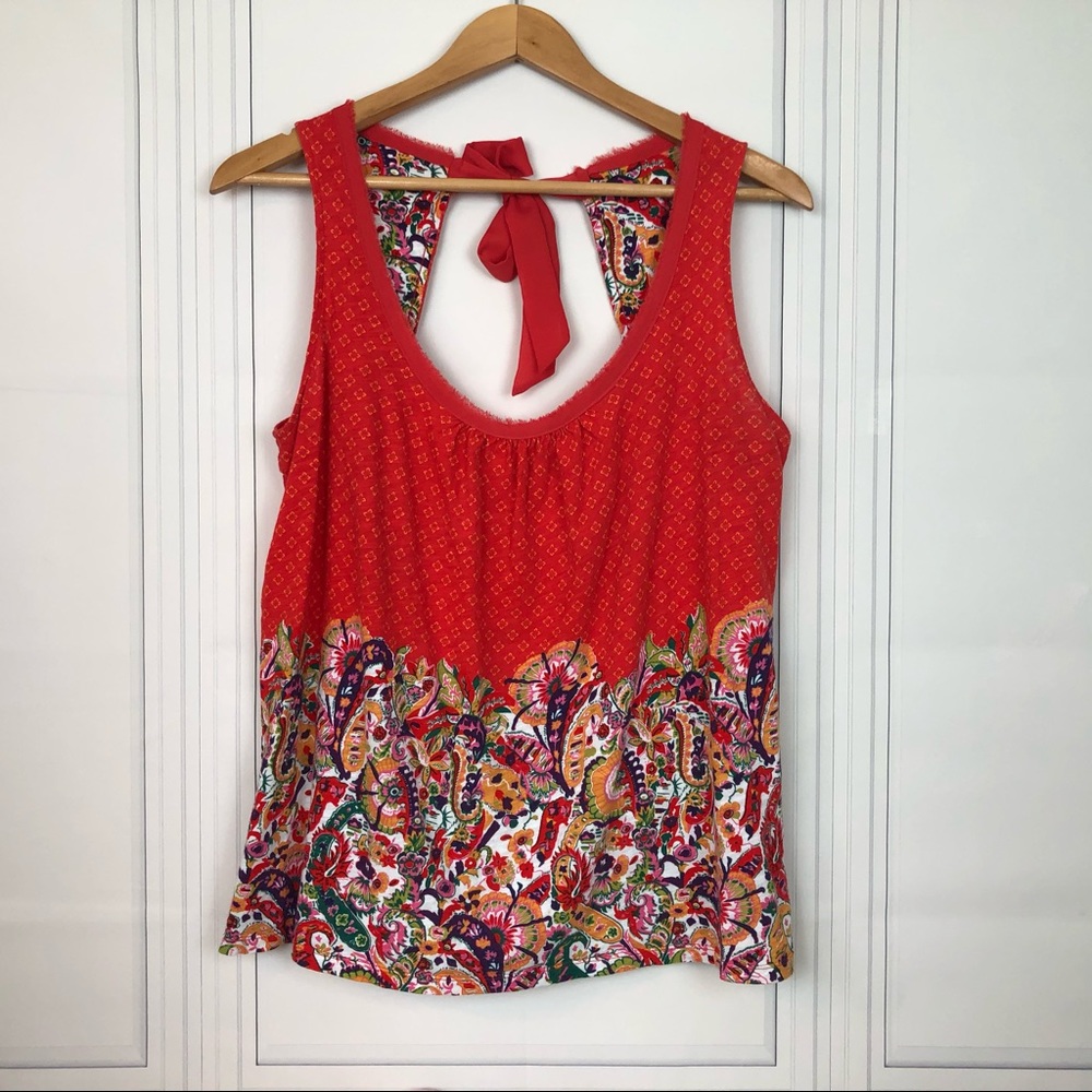 Anthropologie Rosae Knot Bow Tank